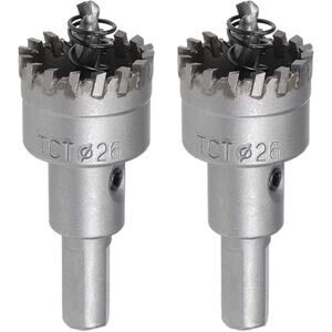 26mm Carbide Hole Cutter, Hole Saws for Stainless Steel Sheet Metal, 2pcs